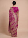 Magenta Loom Saree - Back