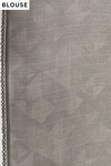 Peach Grey Cotton Printed Saree - Blouse