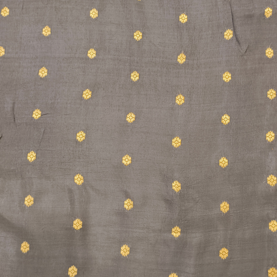 Tusser Navy Muslin Printed Saree - Blouse