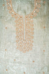 Pastel Majesty Mint Green Crush Tissue Unstitched Salwar Suit With Tissue Dupatta