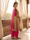 Rangeela Rani Pista Georgette Readymade Suit And Pant With Leheriya Dupatta - side
