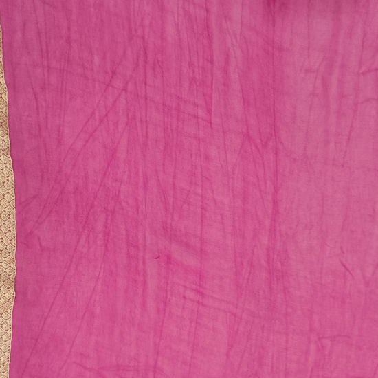 Dark Gajari Georgette Saree - Blouse
