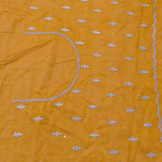 Mustard Soft Twill Saree - Blouse