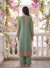 Seafoam Grace Sea Green Georgette Readymade Suit - back