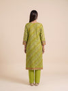 Leheriya Bloom Pista Crepe Readymade Suit And Pant With Printed Dupatta - back