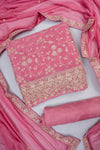 Glow Different Gajari Organza Unstitched Salwar Suit With Chiffon Dupatta