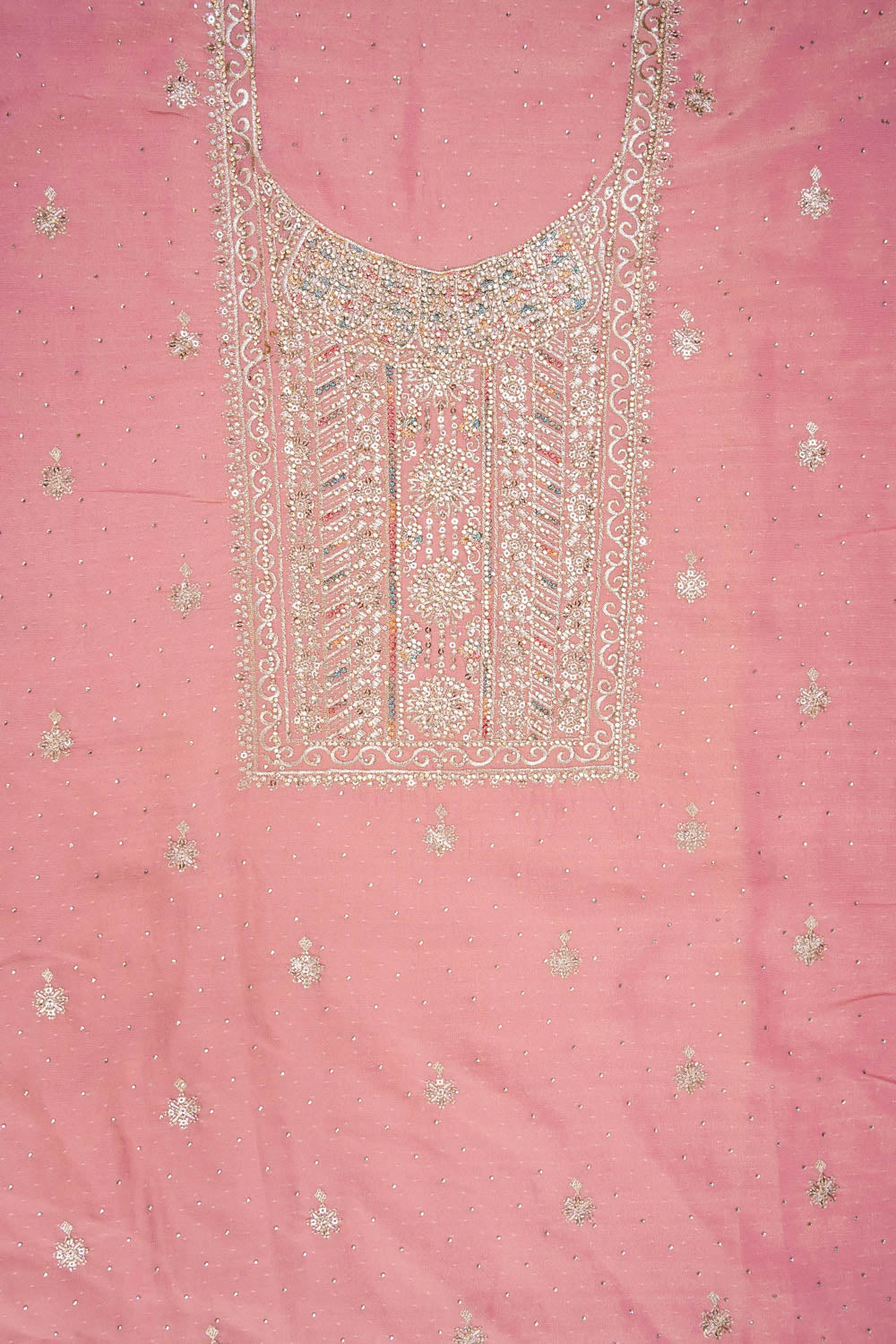 Pink Shimmer suit top embroidery