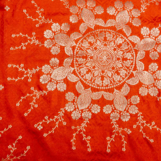 Rust silk dupatta