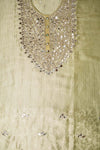 Soft Heritage Pista Tissue Brocade Silk Unstitched Salwar Suit With Tissue Silk Dupatta