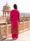 Rani Darbar Crepe Readymade Suit And Pant With Printed Dupatta - back
