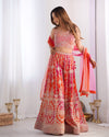 Orange Georgette Readymade Sharara Set With Georgette Dupatta (Ft:-Arti Chauhan)