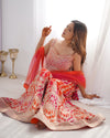 Orange Georgette Readymade Sharara Set With Georgette Dupatta (Ft:-Arti Chauhan)