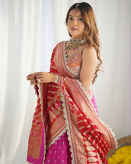 Rani Organza Sequence Lehenga Set With Readymade Blouse (Ft:- Arti Chauhan)