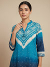 Effortless Glamour Rama Peacock Cotton Silk Readymade Suit Set