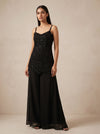 Bold Statement Black Georgette Readymade Suit And sharara With Georgette Dupatta