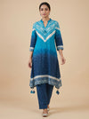 Effortless Glamour Rama Peacock Cotton Silk Readymade Suit Set