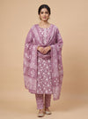 Stunningly Onion Cotton Unstitched Salwar Suit With Cotton Dupatta