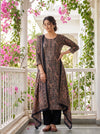 Bold Statement Black Soft Twill  Unstitched Salwar Suit With Soft Twill Dupatta