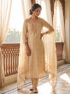 Timeless beauty Tussar Organza Unstitched Salwar Suit With Organza Dupatta