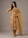 Timeless Beauty Tussar Shimmer Unstitched Salwar Suit With Organza Dupatta