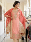 Glow Different Gajari Shimmer Unstitched Salwar Suit With Shimmer Dupatta