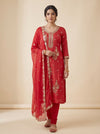 Glow Different Gajari Organza Unstitched Salwar Suit With Chiffon Dupatta