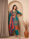Effortless Glamour Rama Crepe Unstitched Salwar Suit With Crepe Dupatta