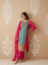 Rama Rani Tissue Readymade Suit And Plazzo With Tissue  Dupatta
