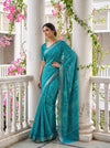 Rama Soft Twill Saree With Unstitched Blouse