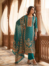 Effortless Glamour Rama Crepe Unstitched Salwar Suit With Crepe Dupatta