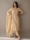 Timeless beauty Tussar Crush Tissue Unstitched Salwar Suit With Tissue Dupatta