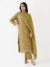 Soft Heritage Pista Crush Tissue Unstitched Salwar Suit With Tissue Dupatta