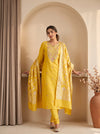 Soft Heritage Pista Silk Unstitched Salwar Suit With Silk Dupatta