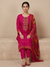 Glow Different Gajari Crepe Readymade Suit With Crepe Dupatta
