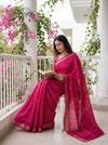 Rani Soft Twill Saree With Unstitched Blouse