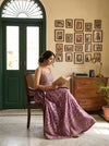 Delicate and dreamy Mauve Shimmer Readymade Suit
