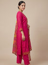 Glow Different Gajari Crepe Readymade Suit With Crepe Dupatta