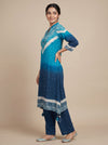 Effortless Glamour Rama Peacock Cotton Silk Readymade Suit Set