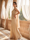 Tussar Net Readymade Suit And Sharara with Organza Dupatta