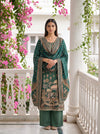 Pastel Majesty Mint Green Crepe Unstitched Salwar Suit With Crepe Dupatta