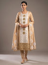 Effortlessly Beauty White Tussar Shimmer Unstitched Salwar Suit With Shimmer Dupatta