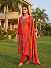 Timeless Elegance Rani Crepe Unstitched Salwar Suit With Crepe Dupatta