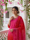 Rani Crepe Readymade Suit And Plazzo with Crepe Dupatta