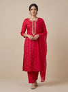 Timeless Elegance Rani Cotton Unstitched Salwar Suit With ChInon Dupatta
