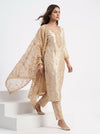 Timeless beauty Tussar Shimmer Unstitched Salwar Suit With Organza Dupatta