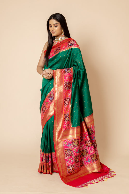 Bottle Rani Banarasi Woven Zari Saree (Ft:-Nishita Baruah)