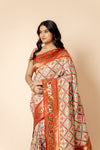 Tussar Tussar Banarasi Woven Zari Saree With Unstitched Blouse