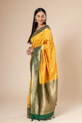 Banarasi Woven Zari Gujrat Patola Print Saree