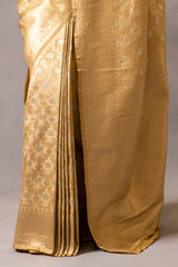 Tussar Banarasi Woven Zari Saree With Unstitched Blouse