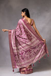 Onion Cotton Digital Print Saree With Unstitched Blouse